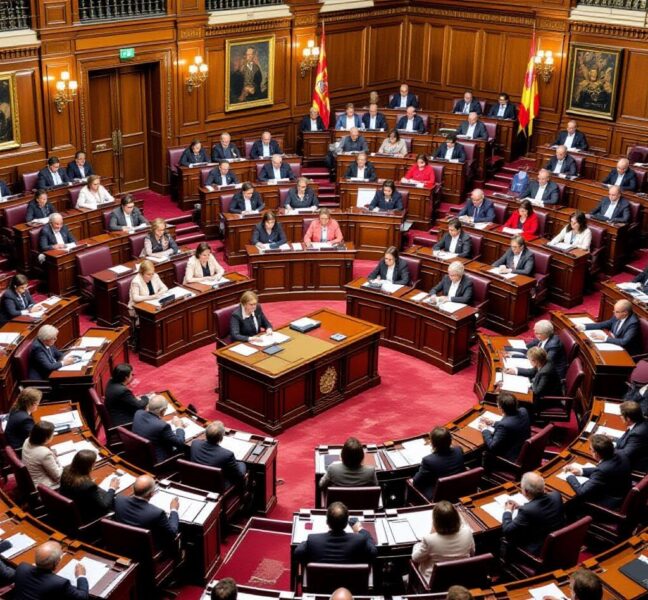 Sesión parlamentaria en el Congreso durante el debate sobre propuestas de estabilización del empleo público en abuso de temporalidad.