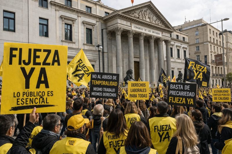 Concentración ante el Congreso de los Diputados por la fijeza y contra el abuso de temporalidad en el empleo público