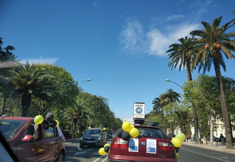 Caravana por la Fijeza en el empleo público recorriendo el centro de Málaga con participación de SEPMA