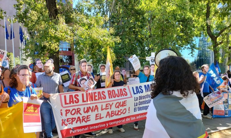 Concentración en Madrid contra el abuso de temporalidad en el empleo público